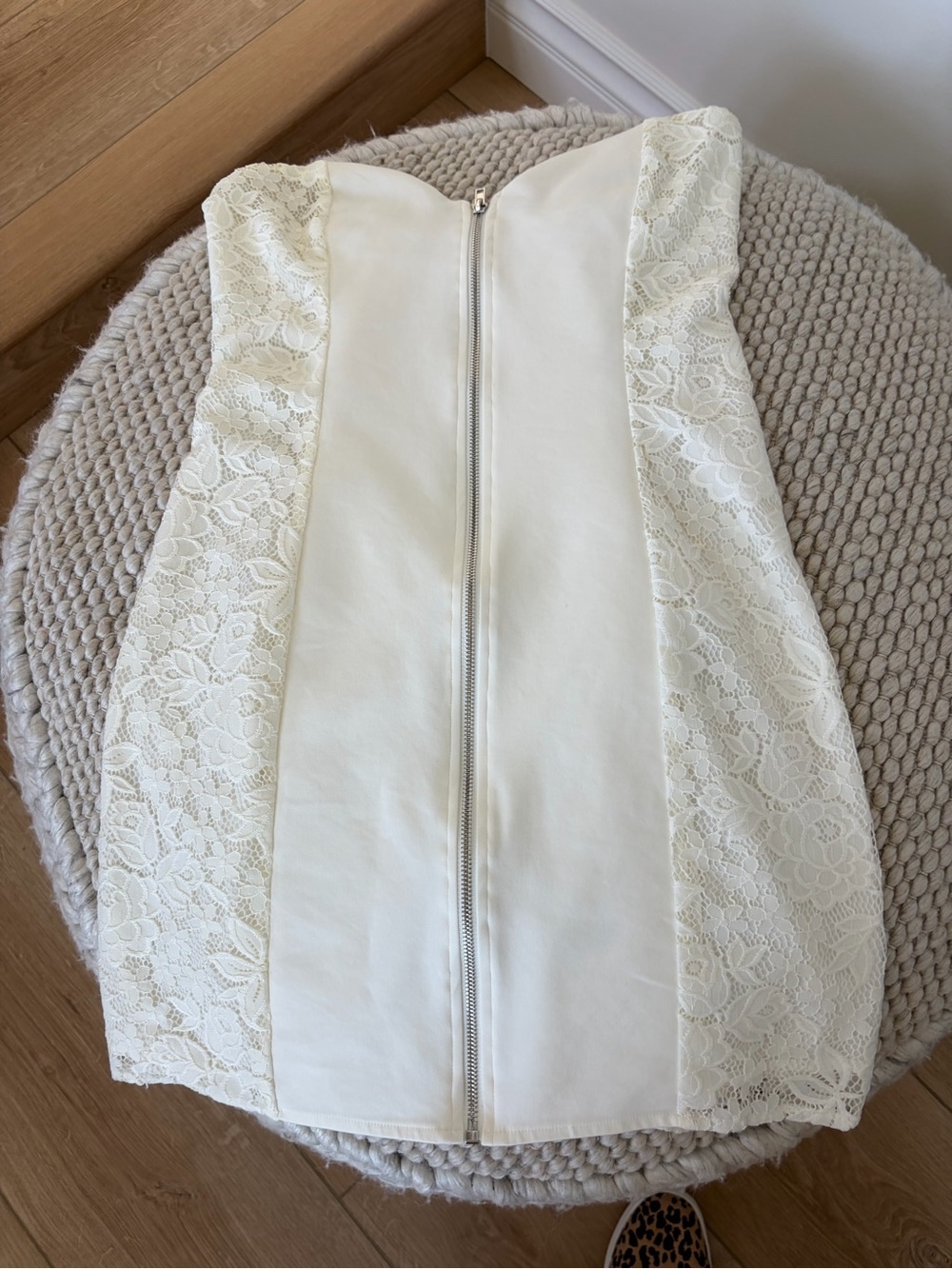 superdown White Strapless Sweetheart Zip-Front Mini Dress - Picture 7 of 16